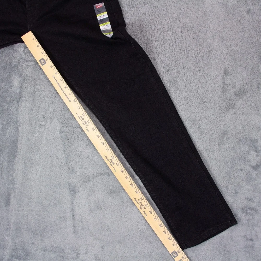 NWT Levis 511 Slim Jeans Mens 34x32 Black Stretch Performance Denim 04511-1907